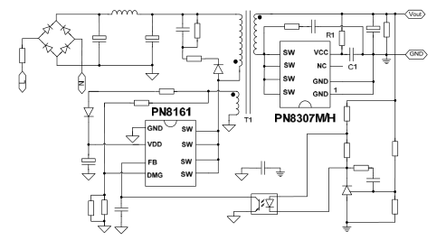 PN8161 快充充电器芯片 电路图