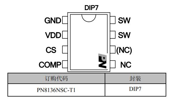 PN8136电源芯片引脚功能及封装